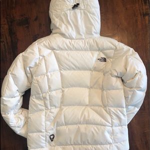 North face white down jacket